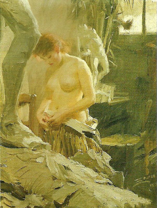 i wikstroms atelje, Anders Zorn